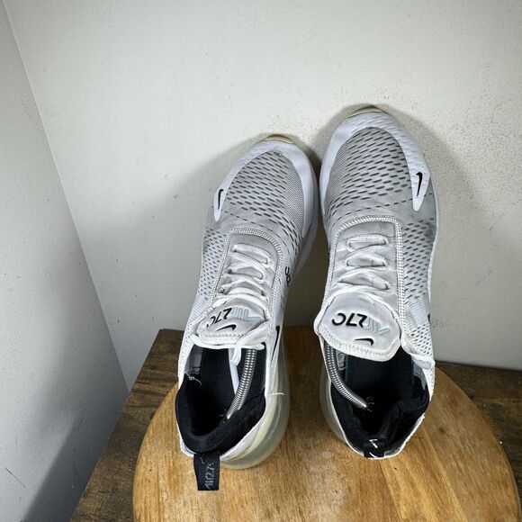 Nike Air Max 270 Shoes Mens Size 13 White Black AH8050-100 Running Sneakers
